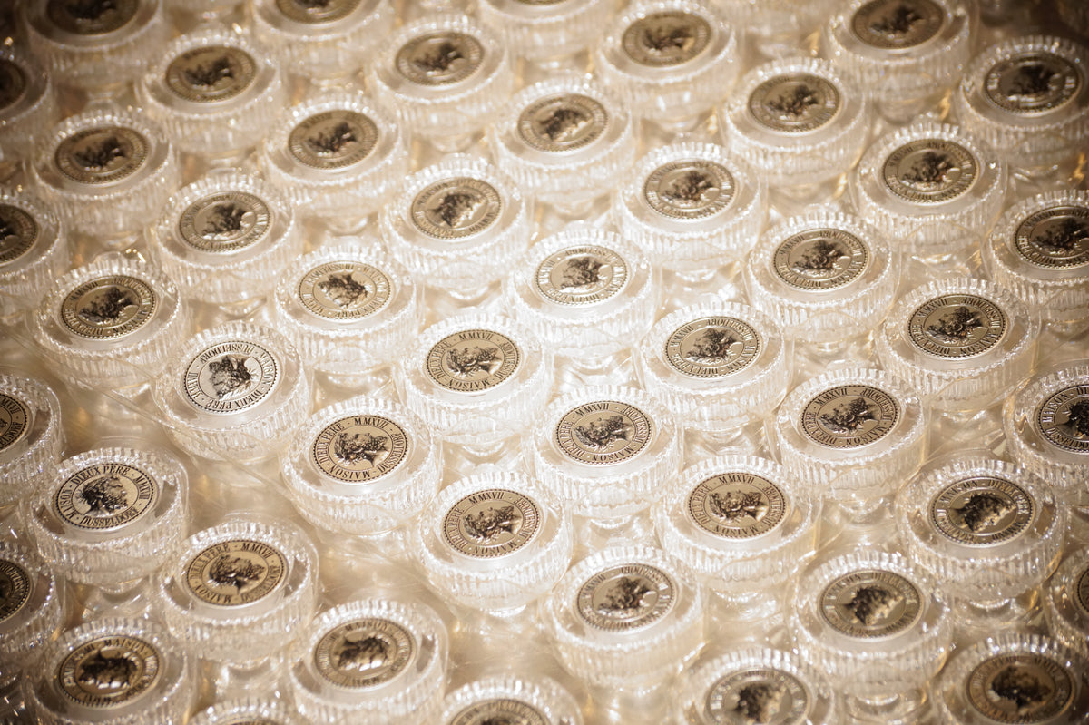 Maison Dieux Père glass stoppers for Edition I of the limited vodka macérat release.